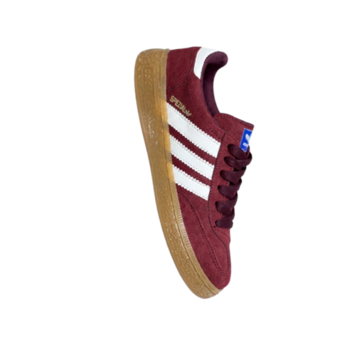 Basket Rétro Cuir Vert Sapin – 3 Bandes Blanches & Semelle Gomme