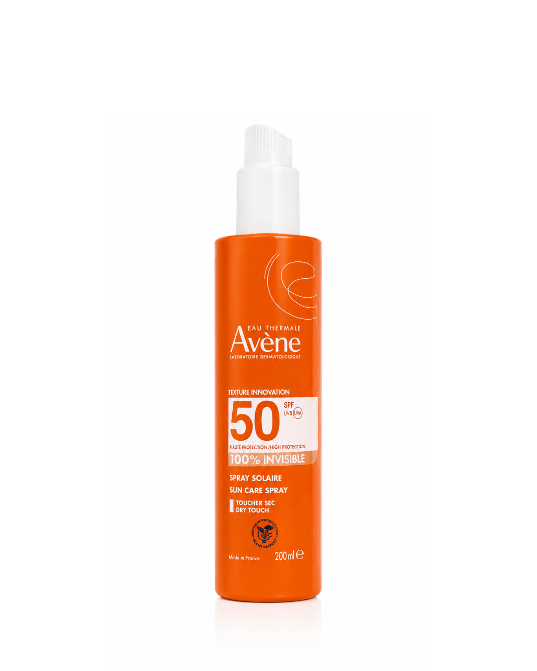أفين بخاخ واقٍ من الشمس SPF 50+ – حماية عالية غير مرئية 100% بحجم 200 مل