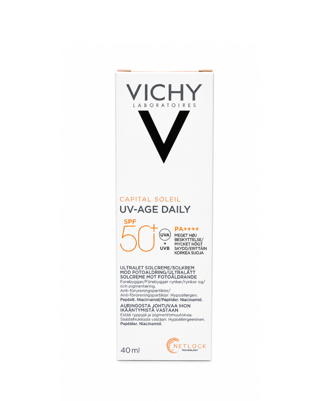 فيشي كابيتال سولاي UV-Age Daily SPF 50+ – فلويد واقٍ من الشمس ومضاد لعلامات تقدم السن فائق الخفة 40 مل