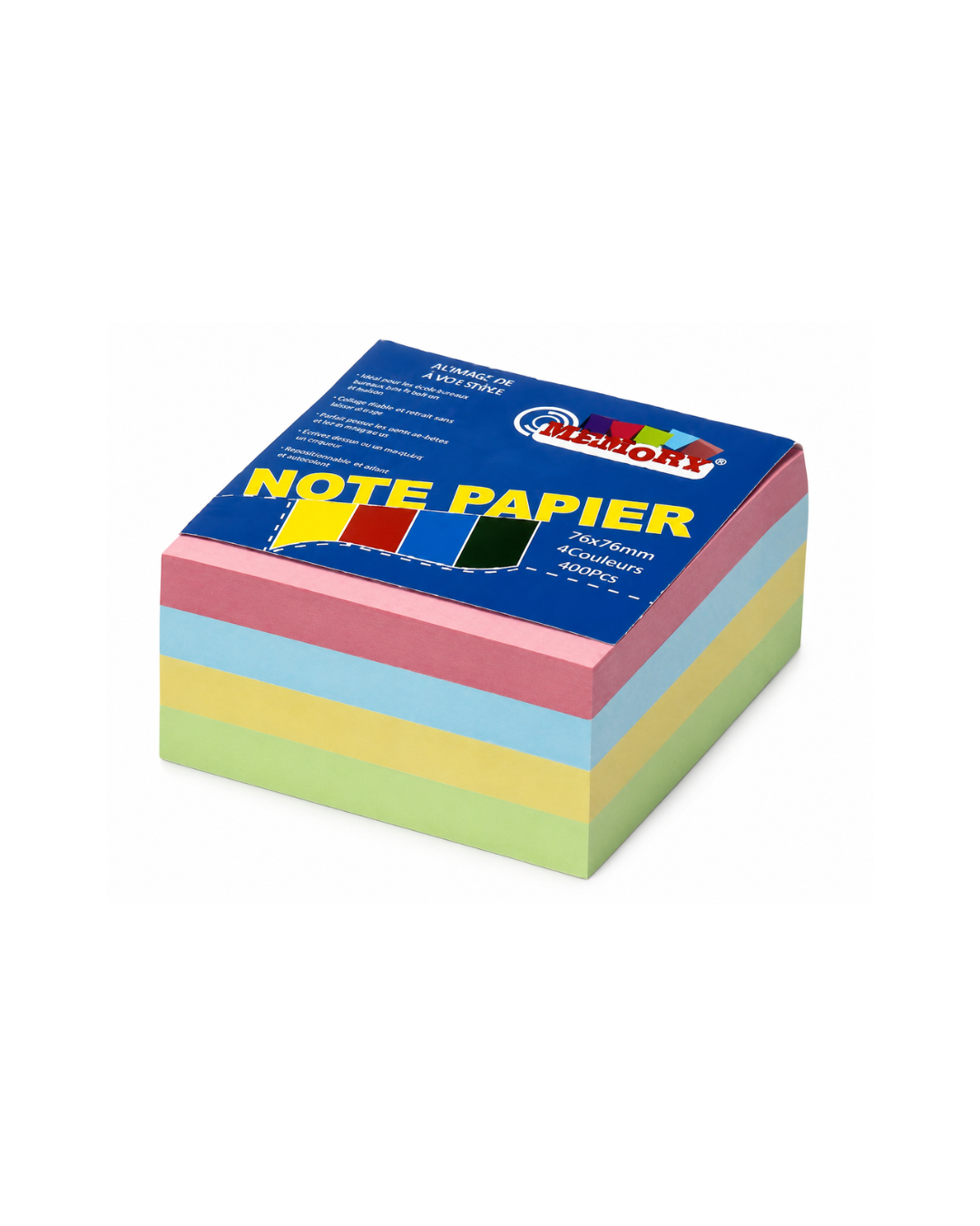 Notes Post-it 4 couleurs MEMORY